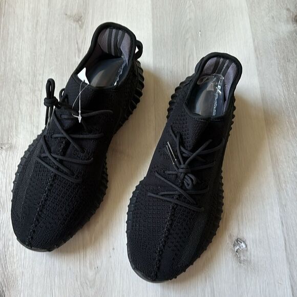 Adidas Men's Yeezy Boost 350 V2 Shoes Black 11.5‎ New With Box - Picture 13 of 14
